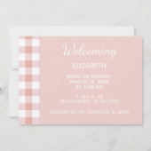 ハローワールドベビーガール誕生のお知らせ 案内状 (裏面)