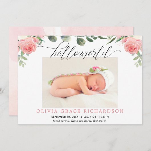 ハローワールドユーカリフローラ誕生発表 (正面/裏面)