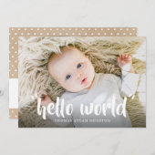 ハローワールド新生児誕生のお知らせ シーズンカード (正面/裏面)