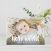 ハローワールド新生児誕生のお知らせ シーズンカード (スタンド正面)