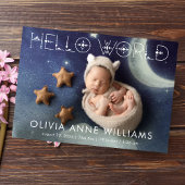 ハローワールド新生児誕生写真 案内状