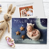 ハローワールド新生児誕生写真 案内状