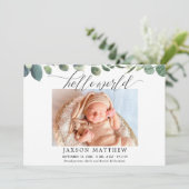 ハローワールド男女兼用ベビー誕生のお知らせ (スタンド正面)