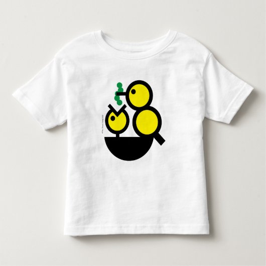 ハローワールド!おなかをすかせたシックな幼児Tシャツ トドラーTシャツ (正面)