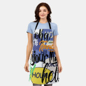 ハローワールド エプロン (着用した状態)