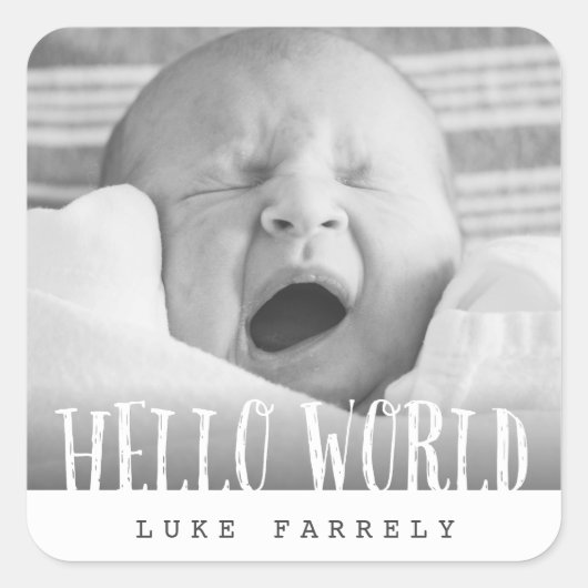 ハローワールド スクエアシール (正面)