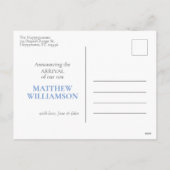 ハローワールド・ベビー・ガール・バース・アナウンス・カード シーズンポストカード (裏面)