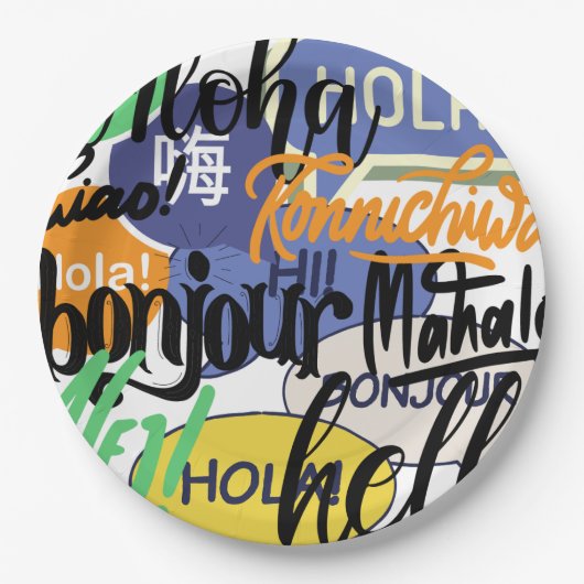 ハローワールド ペーパープレート (正面)