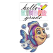 「ハローワールド」魚をテーマにしたベビーボディスーツ ベビーボディスーツ