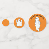 ハロー不気味ゲン猫、かぼちゃの幽霊とこうもり コンフェッティ (正面)