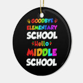 ハロー中学校卒業小学校 セラミックオーナメント (左)