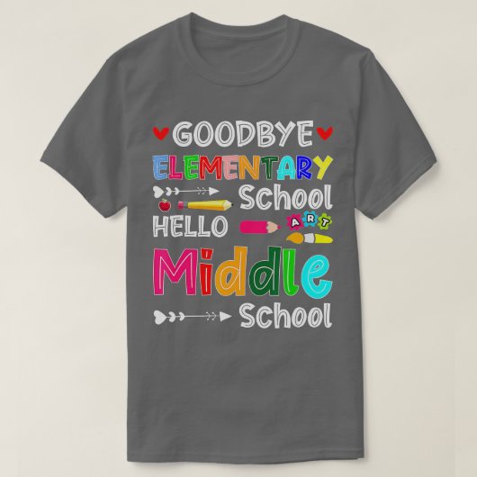 ハロー中学校卒業小学校( Tシャツ (デザイン正面)