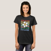 ハロー九年生9年生先生新学期レトロ Tシャツ (正面フル)