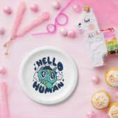 ハロー人間のかわいい猫 ペーパープレート (パーティー)