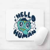 ハロー人間のかわいい猫 マウスパッド (マウス)