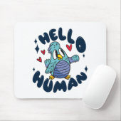 ハロー人間のかわいい鳥 マウスパッド (マウス)