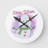 ハロー冬 ラウンド壁時計 (正面)