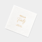 ハロー四十 | 40歳モダンの誕生日パーティー 箔ナプキン (左)