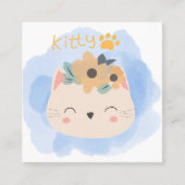 ハロー子猫 スクエア名刺 (正面)