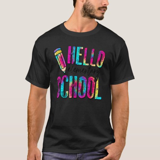 ハロー小学校絞り染め学生Scに戻る Tシャツ (正面)