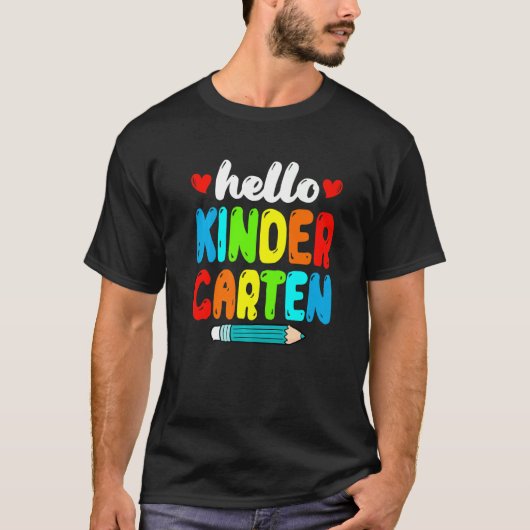 ハロー幼稚園かわいい先生キッズバックスクー Tシャツ (正面)