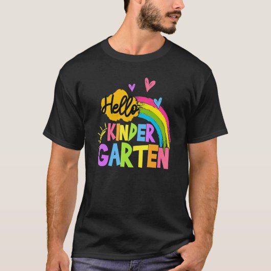 ハロー幼稚園チームキンダー新学期テアック Tシャツ (正面)