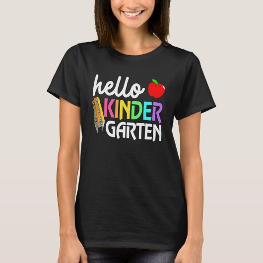 ハロー幼稚園チームキンダー新学期テアック Tシャツ (正面)