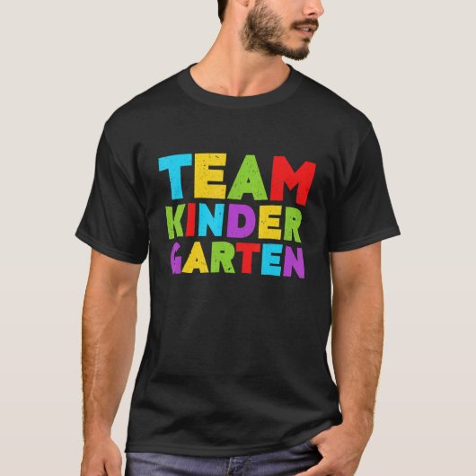ハロー幼稚園チームキンダー新学期テアック Tシャツ (正面)