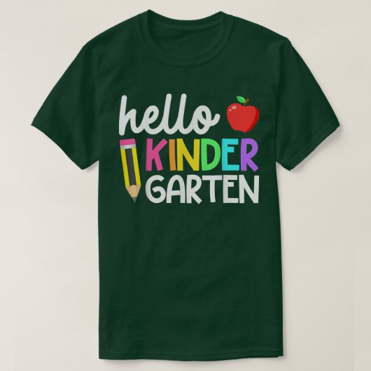 ハロー幼稚園チームキンダー新学期テアック Tシャツ (デザイン正面)