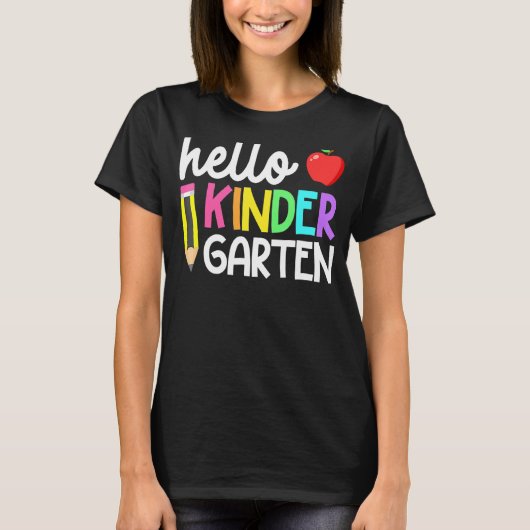 ハロー幼稚園チームキンダー新学期テアック Tシャツ (正面)