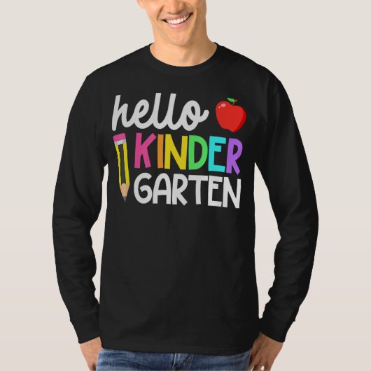 ハロー幼稚園チームキンダー新学期テアック Tシャツ (正面)