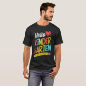 ハロー幼稚園チームキンダー新学期テアック Tシャツ (正面フル)