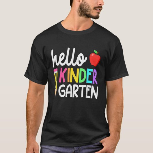 ハロー幼稚園チームキンダー新学期テアック Tシャツ (正面)