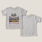 ハロー幼稚園パーソナライズされた新学期 (デザイン正面&裏面)