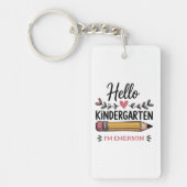 ハロー幼稚園パーソナライズされた新学期 キーホルダー (正面)