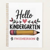 ハロー幼稚園パーソナライズされた新学期 プランナー手帳 (正面)