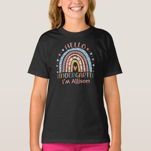 ハロー幼稚園ボホーレインボー新学期 Tシャツ (正面)