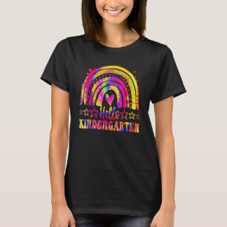 ハロー幼稚園レインボーペンシル絞り染め先生 Tシャツ