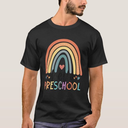 ハロー幼稚園レインボー新学期先生 Tシャツ (正面)