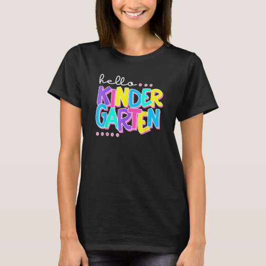 ハロー幼稚園新学期先生スチュデン Tシャツ (正面)