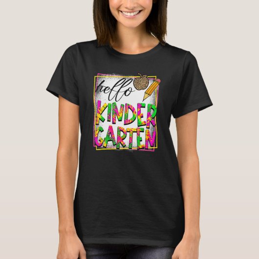 ハロー幼稚園新学期先生女性K Tシャツ (正面)