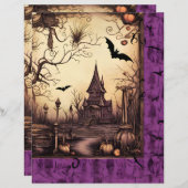 ハロー幽霊のよく出るウィーンスクラップブック紙 (正面/裏面)