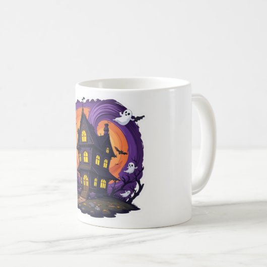 ハロー幽霊のよく出るウィーンマグ – ゴシックマ不気味ンシオ コーヒーマグカップ (正面右)