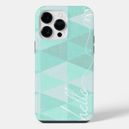 ハロー幾何学的な三角形の抽象的なモダンアート iPhoneケース (裏面)