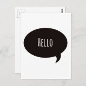 ハロー引用文の音声バブル ポストカード (正面/裏面)