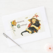 ハロー挨拶 長方形シール (封筒)