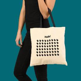 ハロー振り手パターンフレンドリーグリーティング トートバッグ