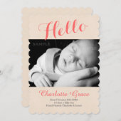 ハロー新生児写真テンプレート 案内状 (正面/裏面)