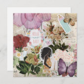 ハロー新生児!ベビーシャワーフラットグリーティングカード (正面/裏面)