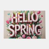 ハロー春と春ビア ドアマット (正面)